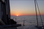 Sonnenuntergang zwischen Afrika und Europa
